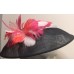 LADIES HAT BLACK PINK FASCINATOR NEW MARKS AND SPENCER ONE SIZE HEADBAND  eb-62352396